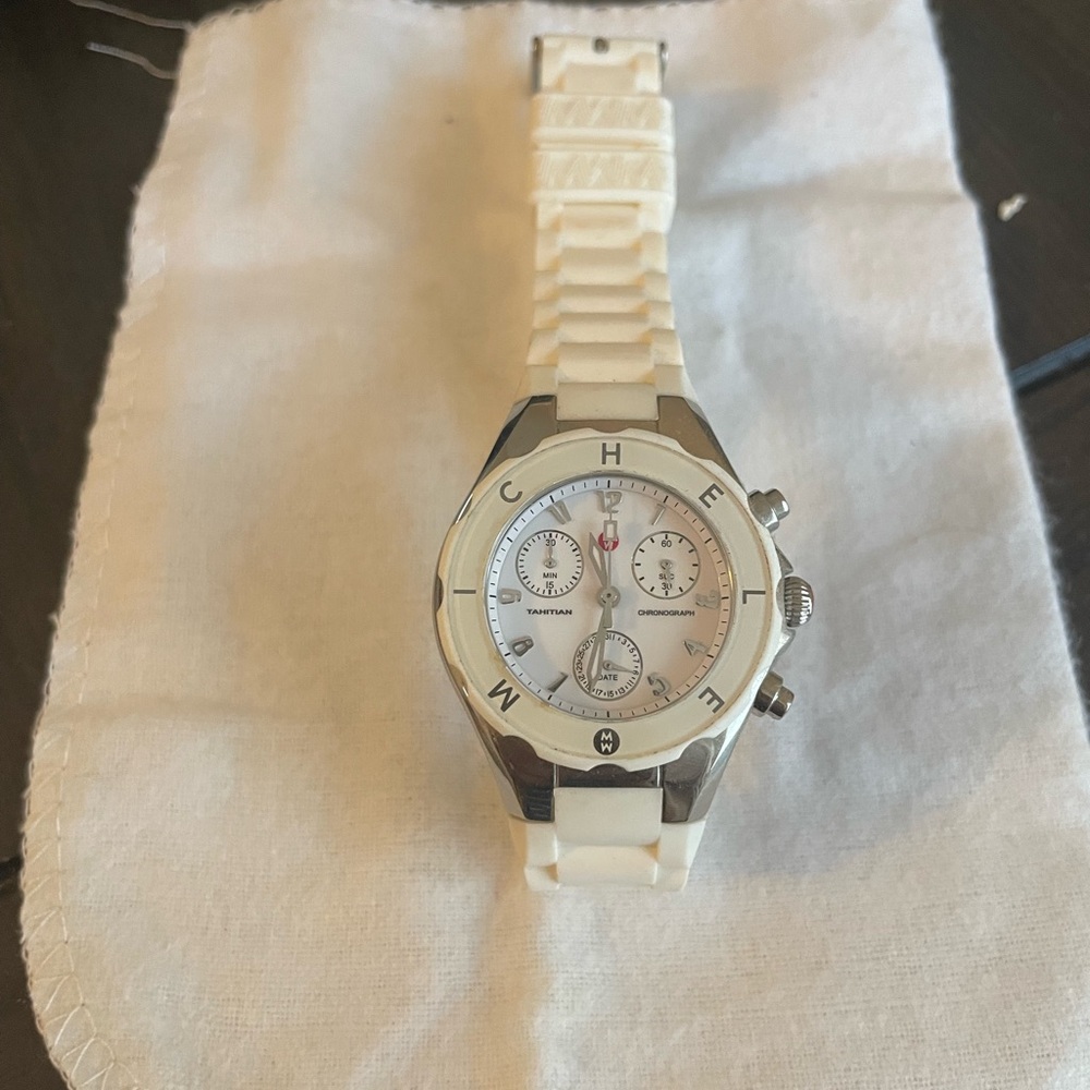 Michele Tahitian White Women's Watch